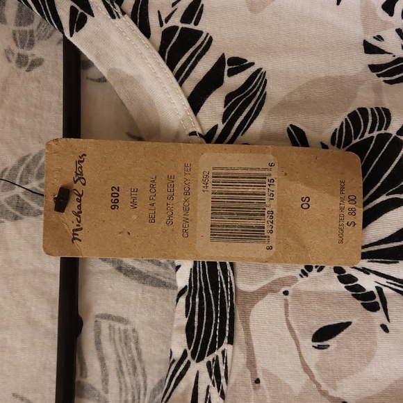 NWT, Michael Stars Crew Neck Floral Top - Picture 8 of 10